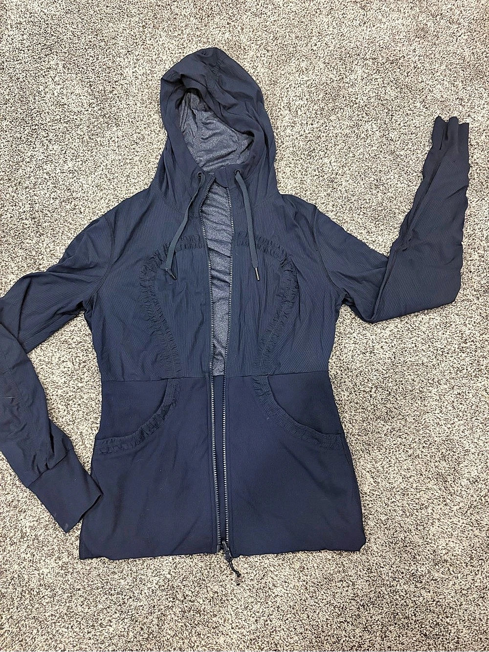 Lululemon reversible, dance, studio Jacket *Ruched Blue